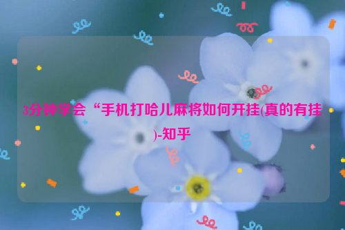 3分钟学会“手机打哈儿麻将如何开挂(真的有挂)-知乎