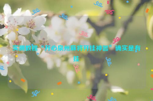 实测教程“开心泉州麻将开挂神器”确实是有挂
