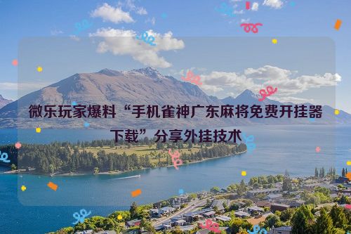 微乐玩家爆料“手机雀神广东麻将免费开挂器下载”分享外挂技术