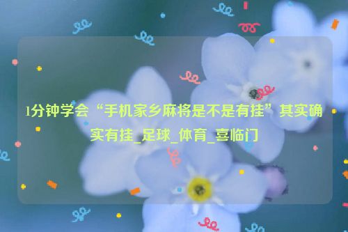 1分钟学会“手机家乡麻将是不是有挂”其实确实有挂_足球_体育_喜临门
