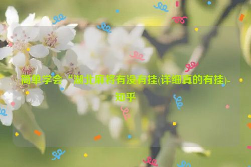 简单学会“湖北麻将有没有挂(详细真的有挂)-知乎