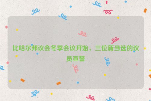 比哈尔邦议会冬季会议开始，三位新当选的议员宣誓