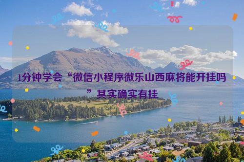 1分钟学会“微信小程序微乐山西麻将能开挂吗”其实确实有挂