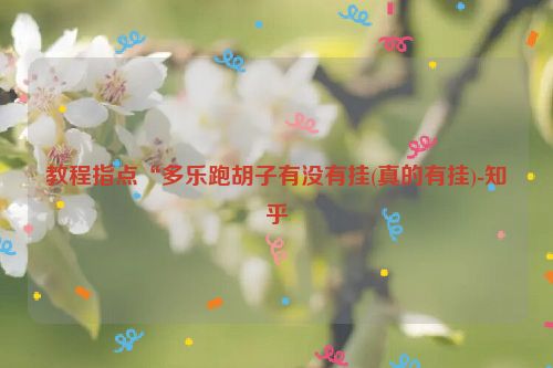 教程指点“多乐跑胡子有没有挂(真的有挂)-知乎