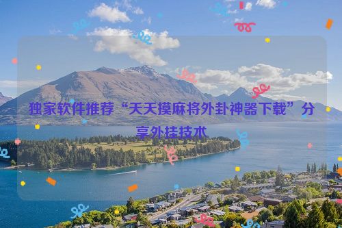 独家软件推荐“天天摸麻将外卦神器下载”分享外挂技术