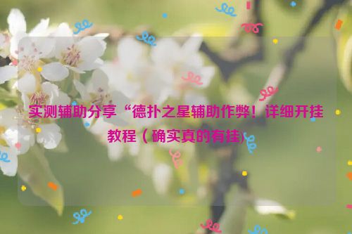 实测辅助分享“德扑之星辅助作弊！详细开挂教程（确实真的有挂)