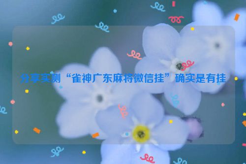 分享实测“雀神广东麻将微信挂”确实是有挂