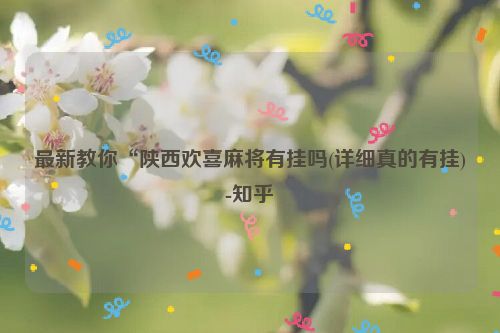 最新教你“陕西欢喜麻将有挂吗(详细真的有挂)-知乎