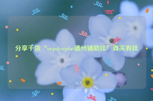 分享干货“wepokerplus德州辅助挂”真实有挂