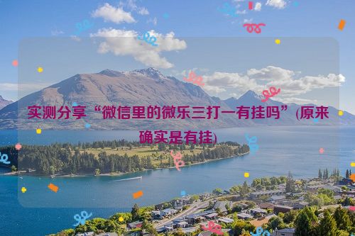 实测分享“微信里的微乐三打一有挂吗”(原来确实是有挂)