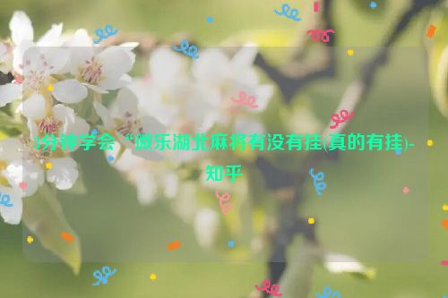 3分钟学会“微乐湖北麻将有没有挂(真的有挂)-知乎
