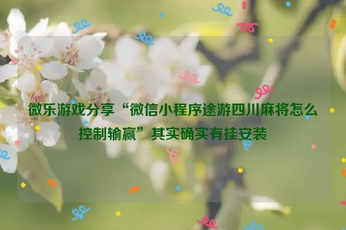 微乐游戏分享“微信小程序途游四川麻将怎么控制输赢”其实确实有挂安装
