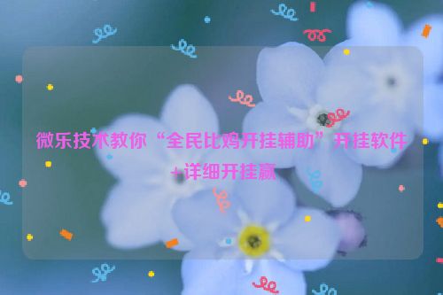 微乐技术教你“全民比鸡开挂辅助”开挂软件+详细开挂赢