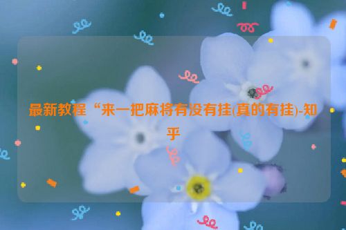最新教程“来一把麻将有没有挂(真的有挂)-知乎