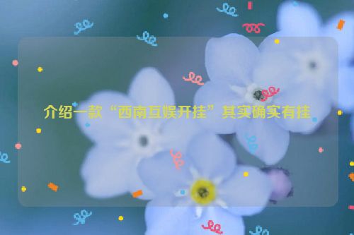 介绍一款“西南互娱开挂”其实确实有挂