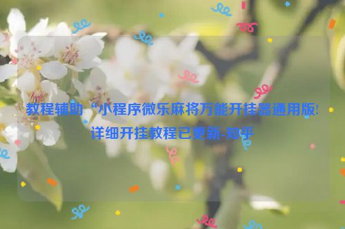 教程辅助“小程序微乐麻将万能开挂器通用版!详细开挂教程已更新-知乎