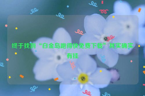 终于找到“白金岛跑得快免费下载”其实确实有挂