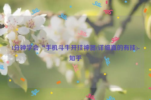 1分钟学会“手机斗牛开挂神器(详细真的有挂)-知乎