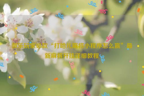 微乐玩家必款“打哈儿麻将小程序怎么赢”最新麻将开挂详细教程