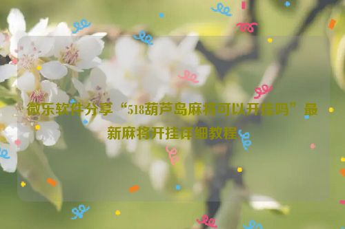 微乐软件分享“518葫芦岛麻将可以开挂吗”最新麻将开挂详细教程