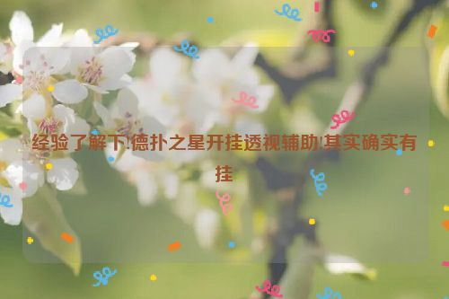 经验了解下!德扑之星开挂透视辅助!其实确实有挂