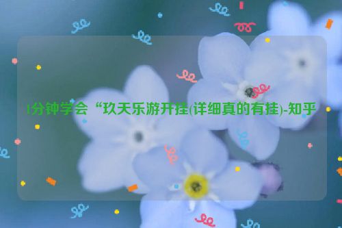 1分钟学会“玖天乐游开挂(详细真的有挂)-知乎