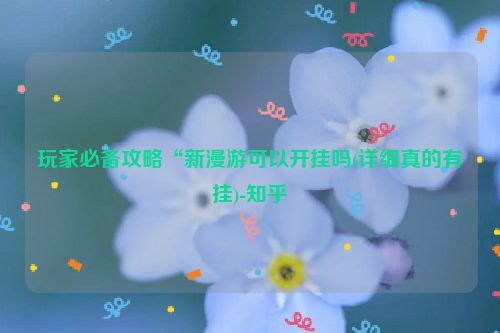 玩家必备攻略“新漫游可以开挂吗(详细真的有挂)-知乎