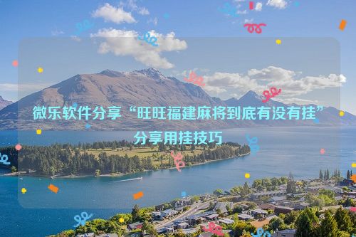 微乐软件分享“旺旺福建麻将到底有没有挂”分享用挂技巧