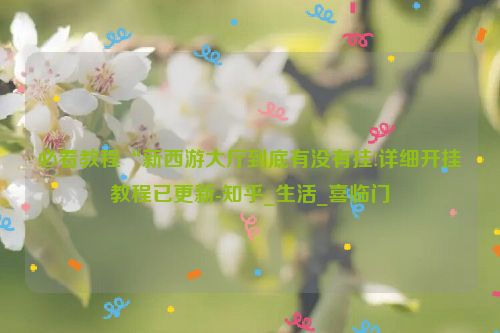 必看教程“新西游大厅到底有没有挂!详细开挂教程已更新-知乎_生活_喜临门