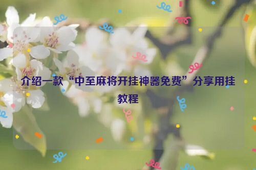 介绍一款“中至麻将开挂神器免费”分享用挂教程