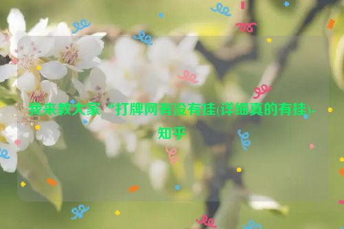 我来教大家“打牌网有没有挂(详细真的有挂)-知乎