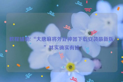 教程辅助!“大唐麻将外卦神器下载安装最新版”其实确实有挂