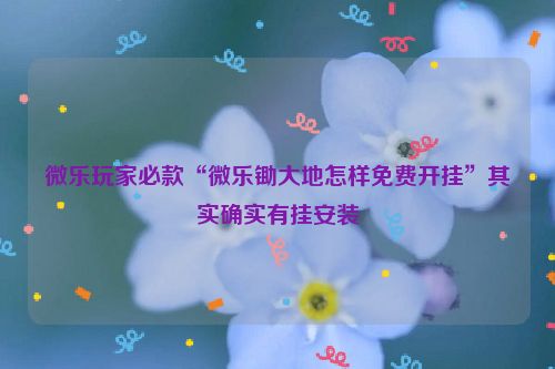微乐玩家必款“微乐锄大地怎样免费开挂”其实确实有挂安装