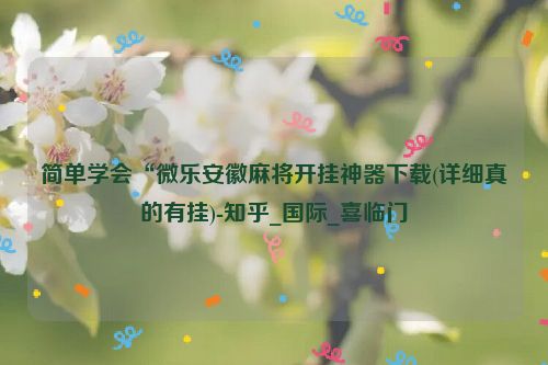 简单学会“微乐安徽麻将开挂神器下载(详细真的有挂)-知乎_国际_喜临门