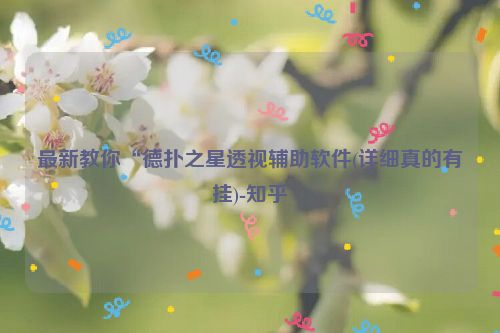 最新教你“德扑之星透视辅助软件(详细真的有挂)-知乎