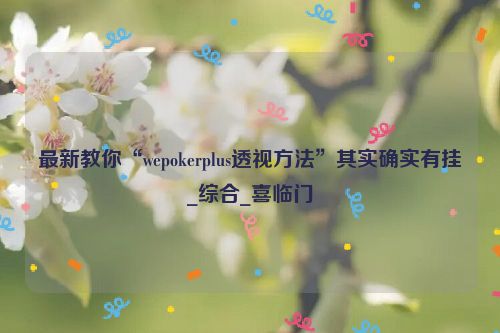 最新教你“wepokerplus透视方法”其实确实有挂_综合_喜临门